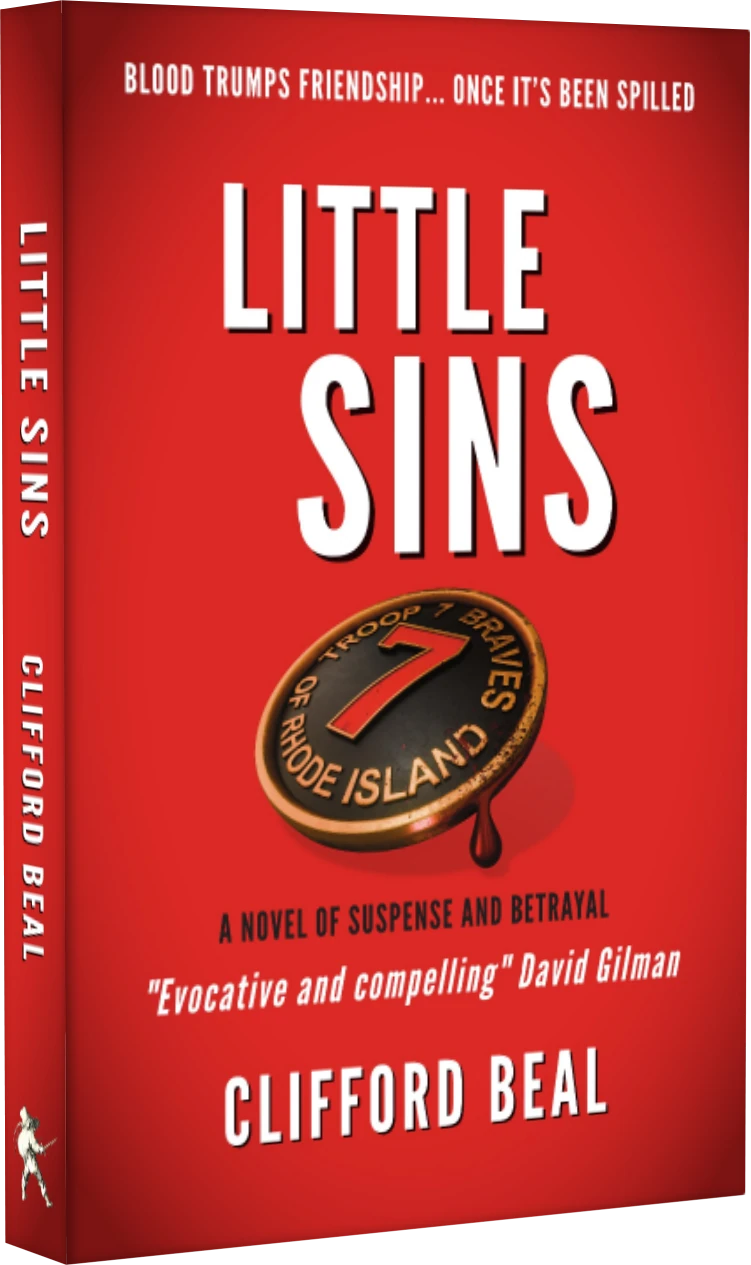 Little Sins by Clifford Beal, a red paperback with a Troop 7 badge